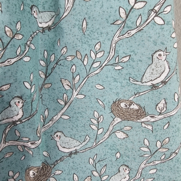 LILLI & LOTTI 100% Cotton Dress Handmade Bird Nest Print Gray/Blue Baby Girls 2T - Picture 8 of 9